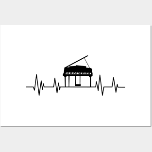 Keyboard Piano  heartbeat Funny Piano Driver , Musical heartbeat Posters and Art